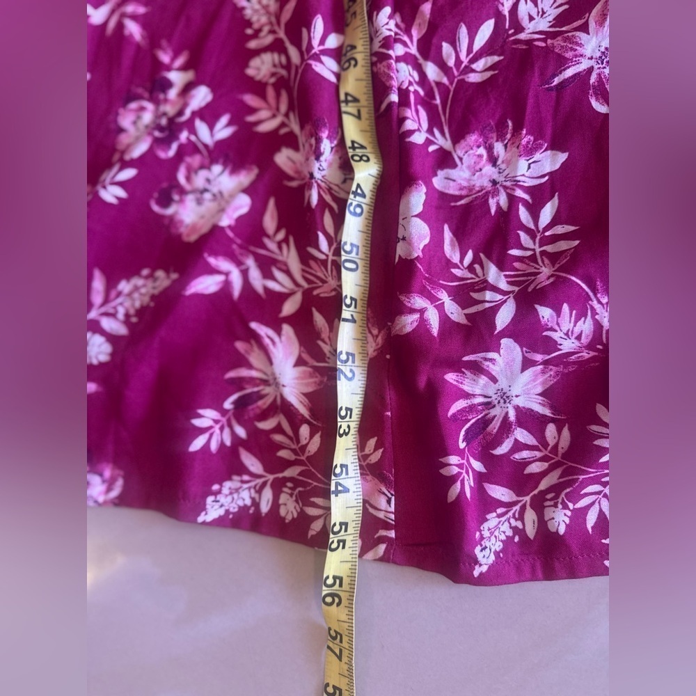 Koret pink Floral Sleeveless Maxi Button Front Dress 2X Plus summer lightweight - Picture 11 of 16